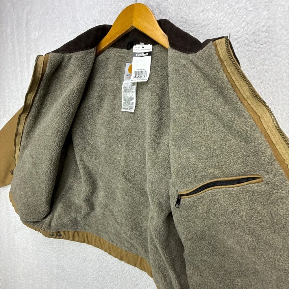 Carhartt Detroit Jacket Sherpa Lined Womens Medium WJ097 CML Camel Brown NWT NOS